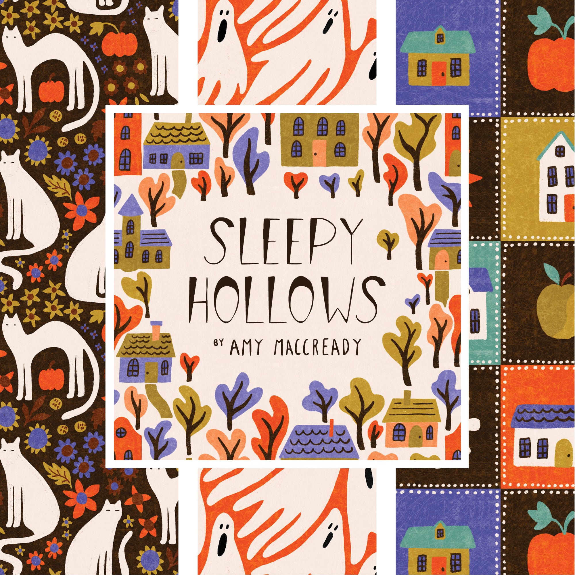 Sleepy Hollows | Araminta - Dark Brown by Amy MacCready for Cloud9 | 100% Organic Cotton