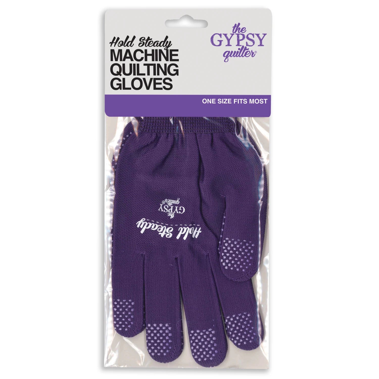 Hold Steady Machine Gloves from Gypsy Quilter | One Size | Purple
