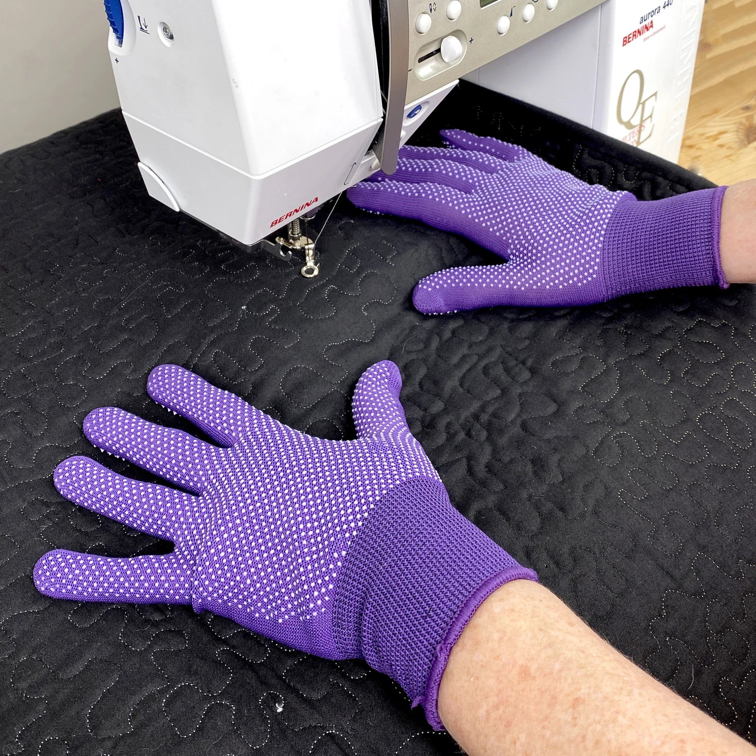 Hold Steady Machine Gloves from Gypsy Quilter | One Size | Purple