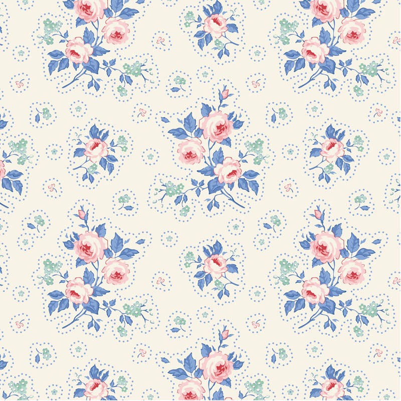 Something Blue | First Kiss Cream by Tone Finnanger for Tilda | TIL100669