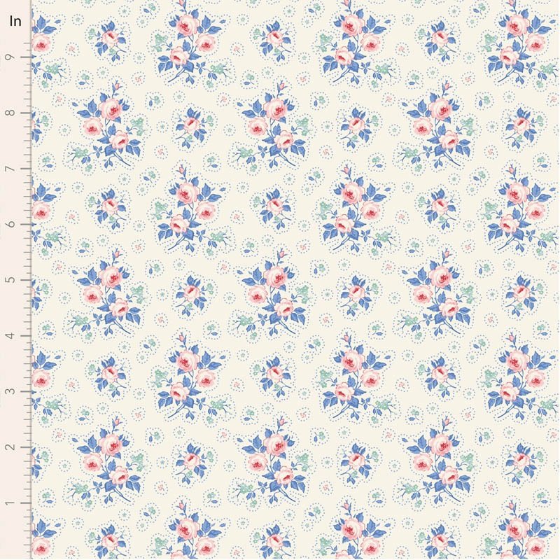 Something Blue | First Kiss Cream by Tone Finnanger for Tilda | TIL100669