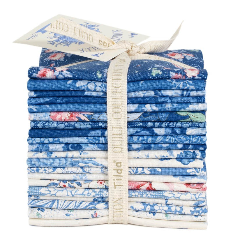Something Blue | Fat Eighth Bundle by Tone Finnanger for Tilda | TIL300266 | 20 pcs | 100% Cotton