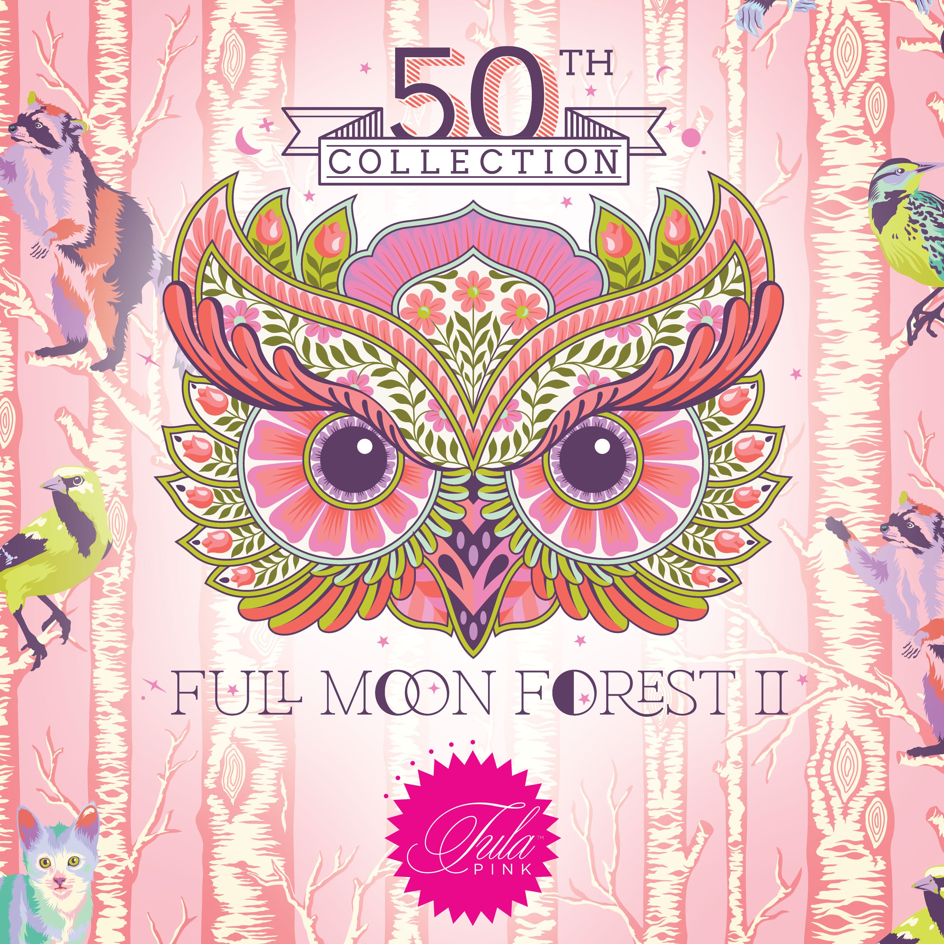 Full Moon Forest II | Coordinating 10" Square Pack by Tula Pink for FreeSpirit | 42 pcs
