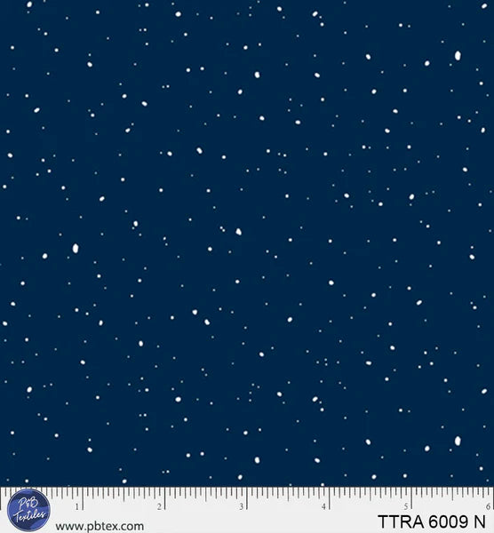 Timeless Trails | Snow Flurries - Navy by FootePrint Art for P&B Textiles | TTRA6009-N