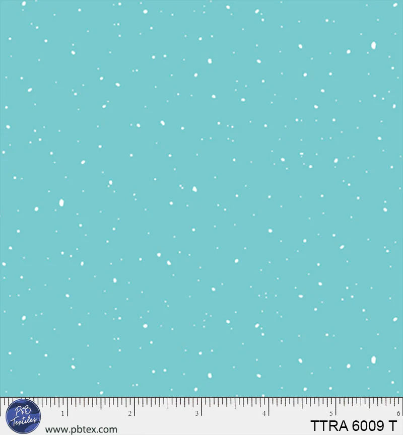 Timeless Trails | Snow Flurries - Aqua by FootePrint Art for P&B Textiles | TTRA6009-T