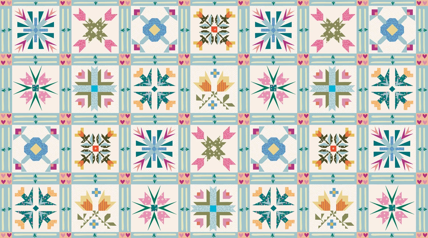 Things with Wings | Quilt Blocks by Jo Reid for P&B Textiles | TWWI5999-MU