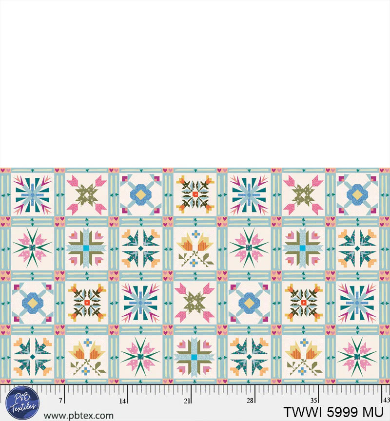 Things with Wings | Quilt Blocks by Jo Reid for P&B Textiles | TWWI5999-MU