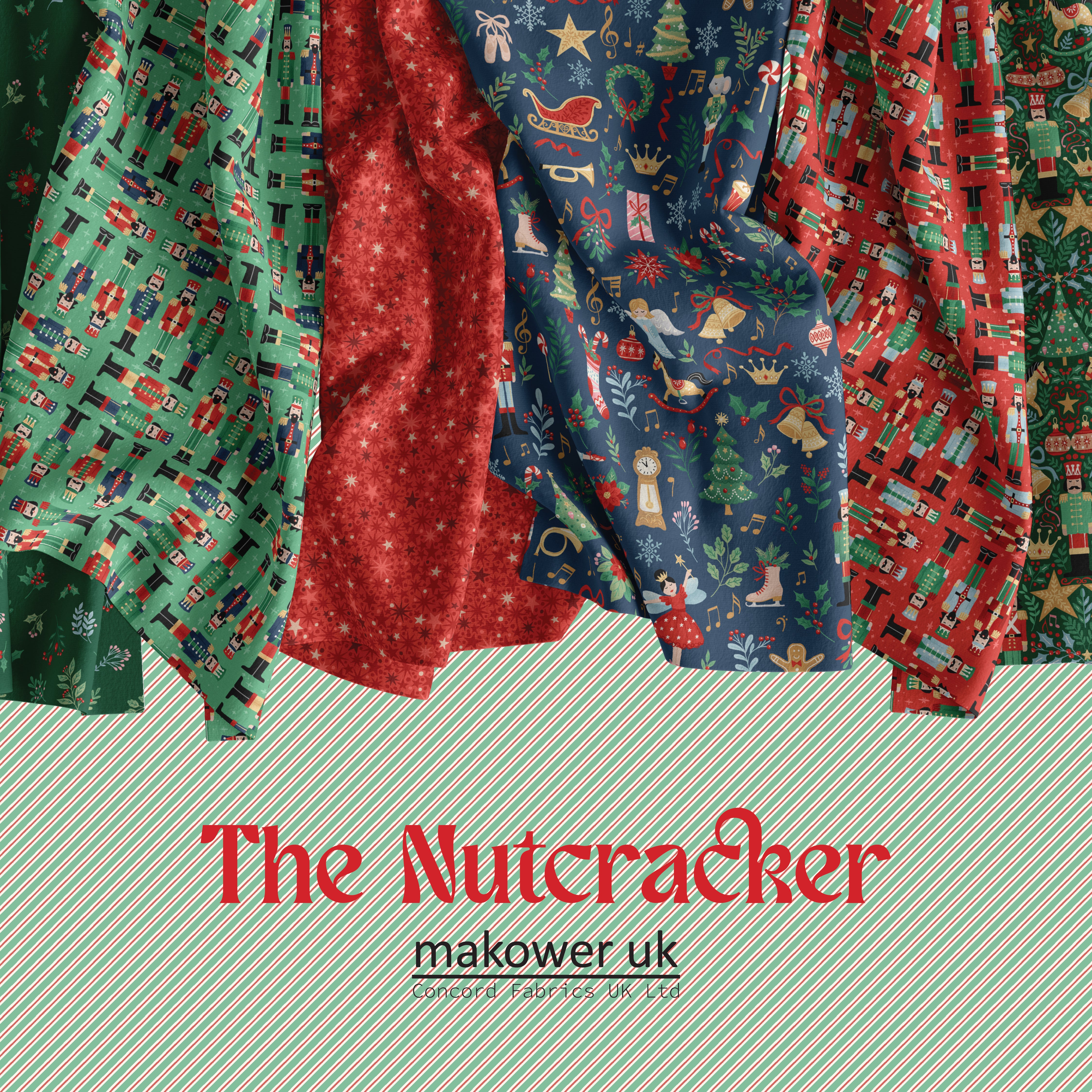 The Nutcracker | Sugar Plum Green by Makower UK for Andover Fabrics | MU-229-G