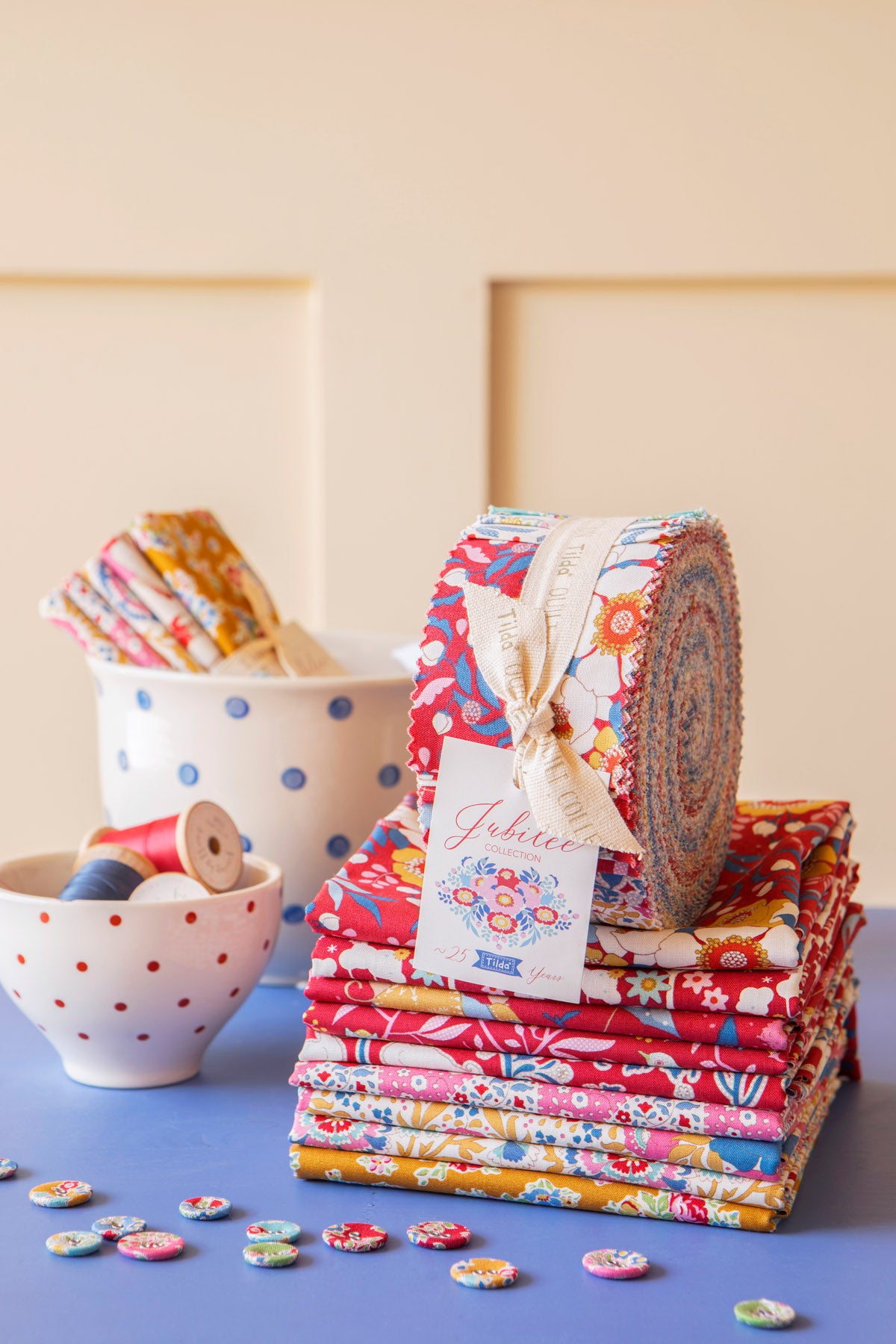 Jubilee | 2.5" Strip Roll by Tone Finnanger for Tilda Fabrics | TIL300191 | 40 pcs