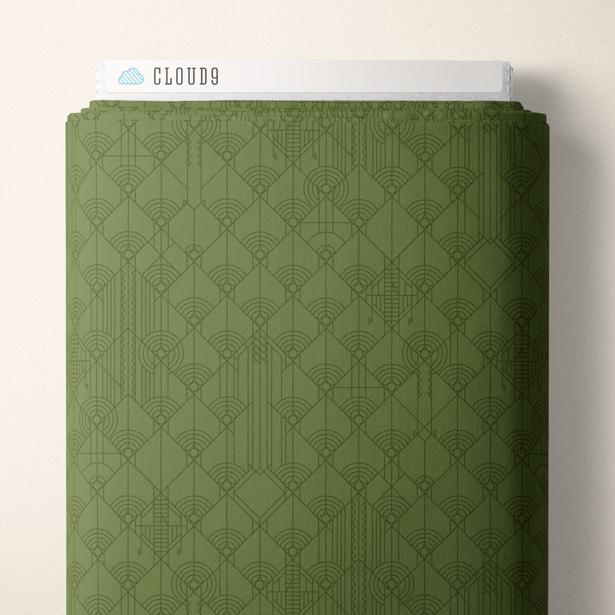 Frank Lloyd Wright Collection by Cloud9 | April Showers - Autumn Green Tonal Blender (227974) | 100% Organic Cotton