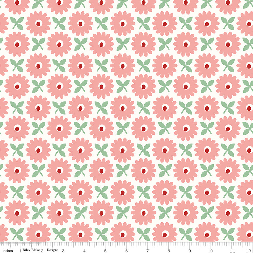 Home Town | 108" Wide Backing Fabric - Heirloom Coral by Lori Holt for Riley Blake | WB13601-HEIRCORAL