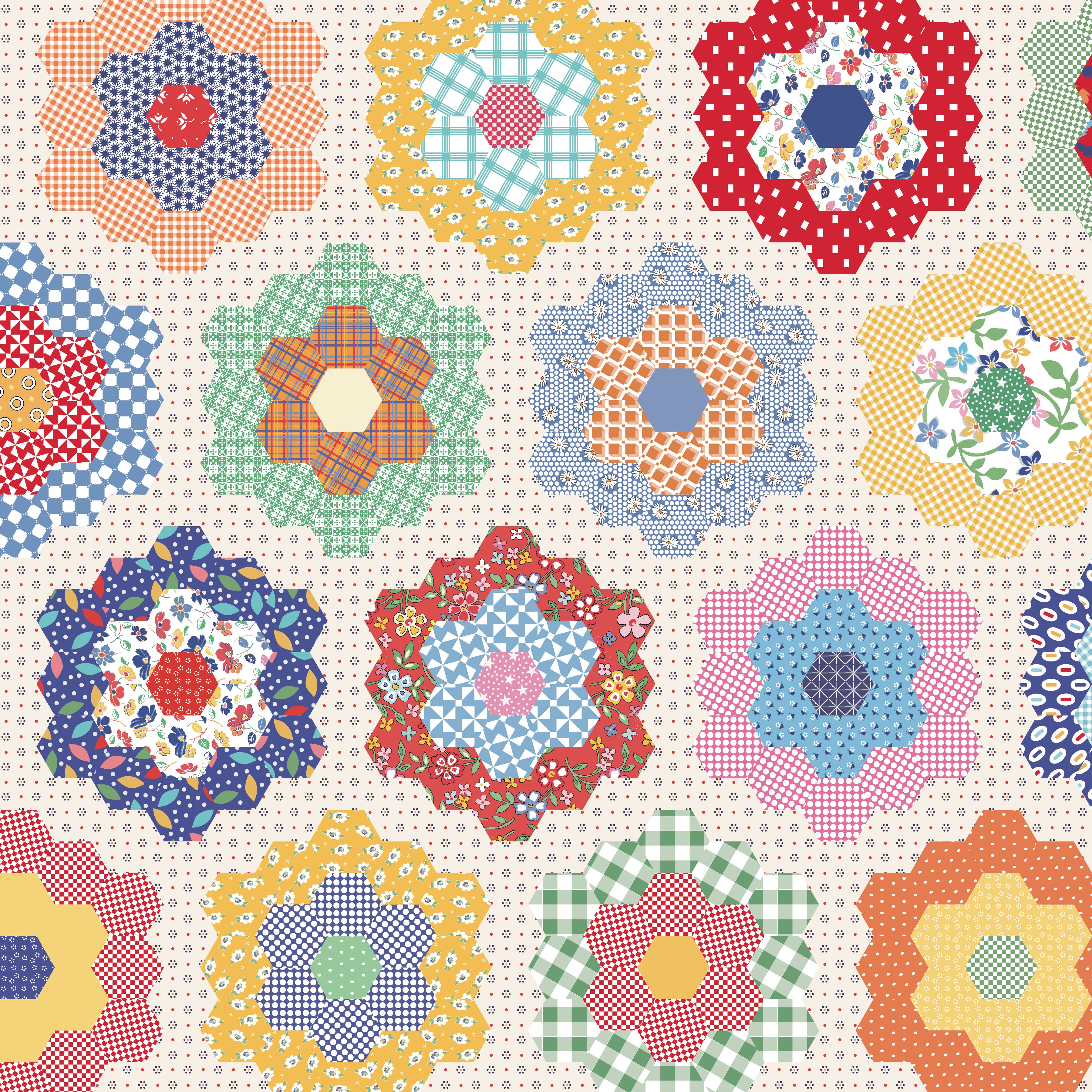 Always in Season | Flower Garden Multi 108" Wide Backing by American Jane for Riley Blake | WB15110-MULTI