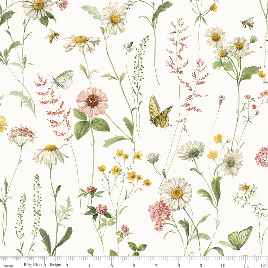 Love Me More | Floral Cloud - 108" Quilt Back by Lisa Audit for Riley Blake | WB15639-CLOUD