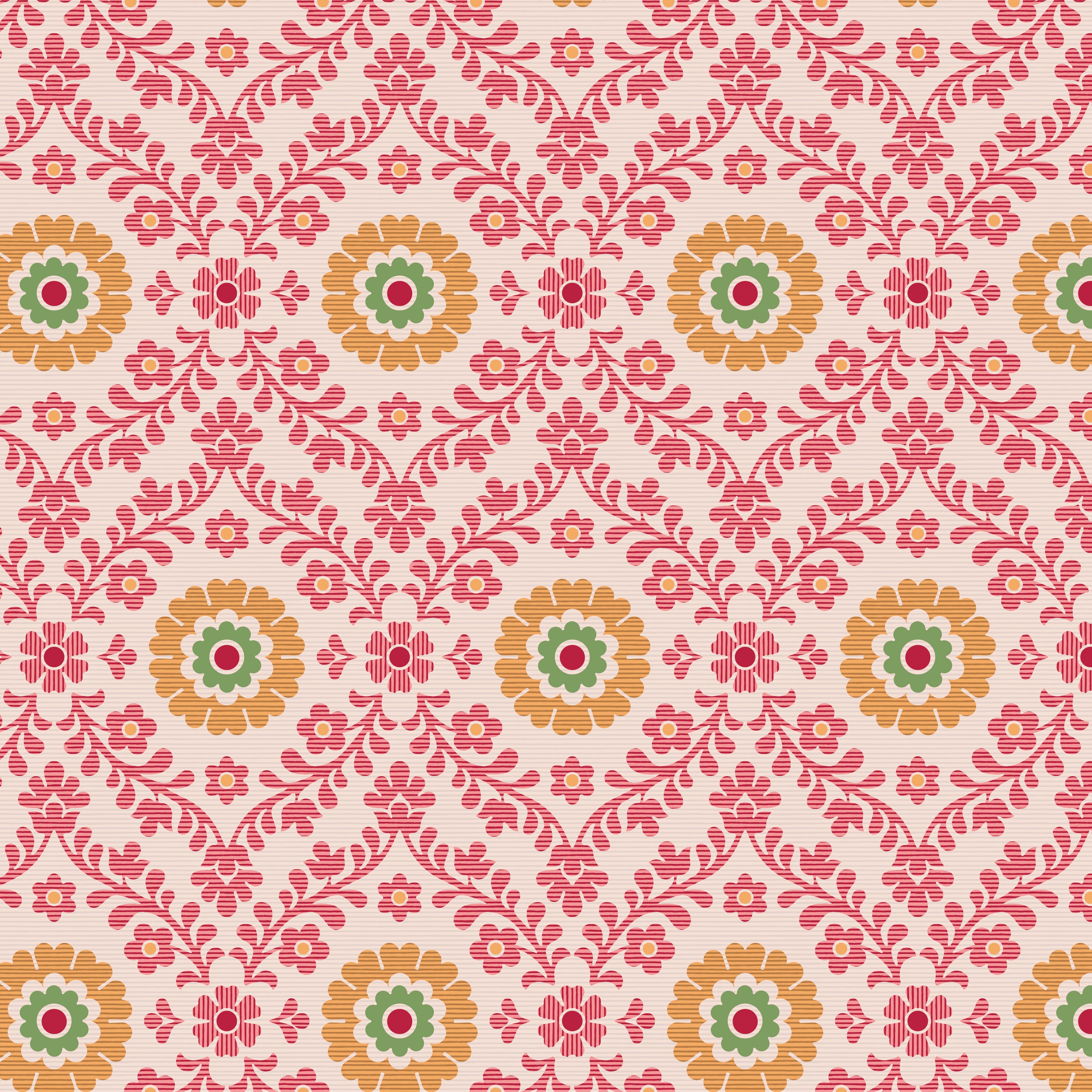 Piece & Plenty | 108" Quilt Backing - Wallpaper Marigold by Lori Holt for Riley Blake | WB15895-MARIGOLD