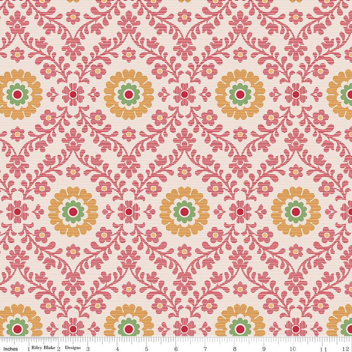 Piece & Plenty | 108" Quilt Backing - Wallpaper Marigold by Lori Holt for Riley Blake | WB15895-MARIGOLD