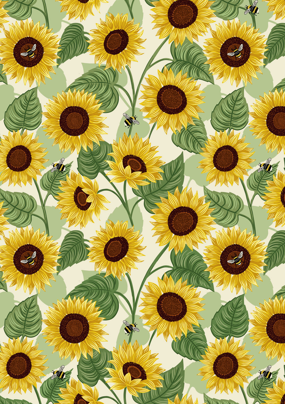 108" Wide Backing Fabric | Sunflowers by Lewis & Irene | WW22