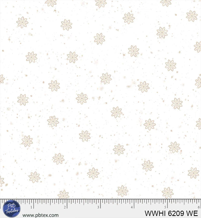 Woodland Whispers | Snowy Tonal Toss White by Leslie Trimbach for P&B Textiles | WWHI6209-WE