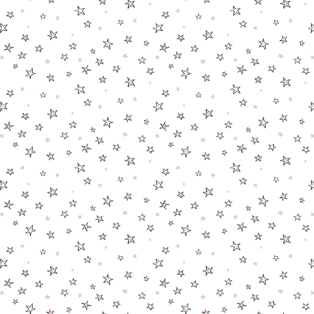 Guess How Much I Love You 2022 | Flannel Pink Stars by Anita Jeram for Clothworks | Y3690-42 | 100% Cotton Flannel