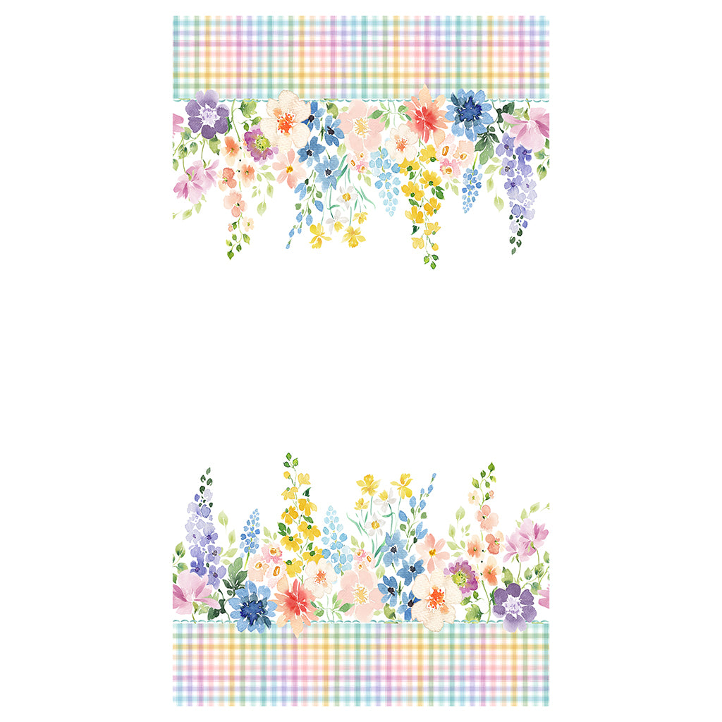 Spring Has Sprung | Multi Color Digital Double Border by Heatherlee Chan for Clothworks | Y4007-55