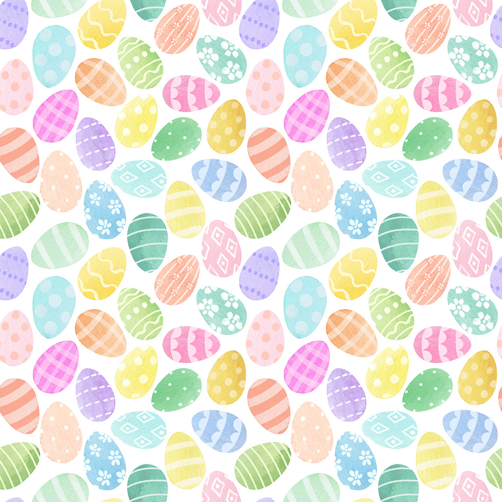 Spring Has Sprung | Multi Color Digital Easter Eggs by Heatherlee Chan for Clothworks | Y4010-55