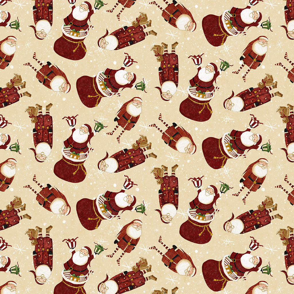 Gingerbread Christmas | Dark Butter Santas by Dan DiPaolo for Clothworks