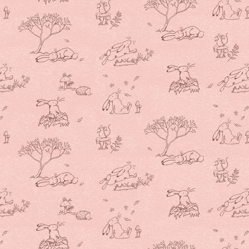 Guess How Much I Love You 2024 | Coral Toile by Anita Jeram for Clothworks | 100% Quilting Cotton