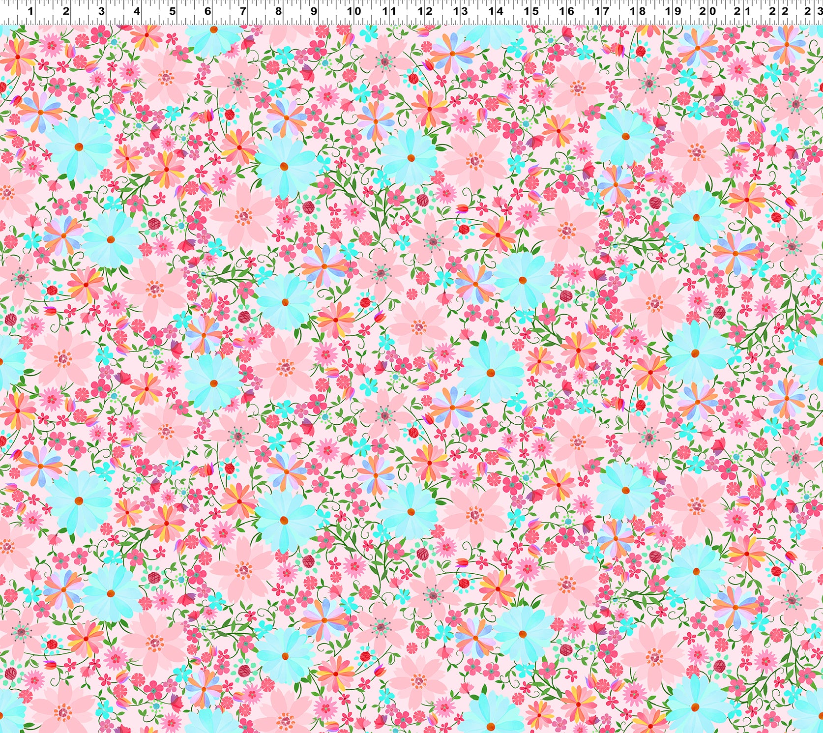 Love is in the Air | Digital Floral Multi Color by Jim Ishikawa for Clothworks | Y4290-55