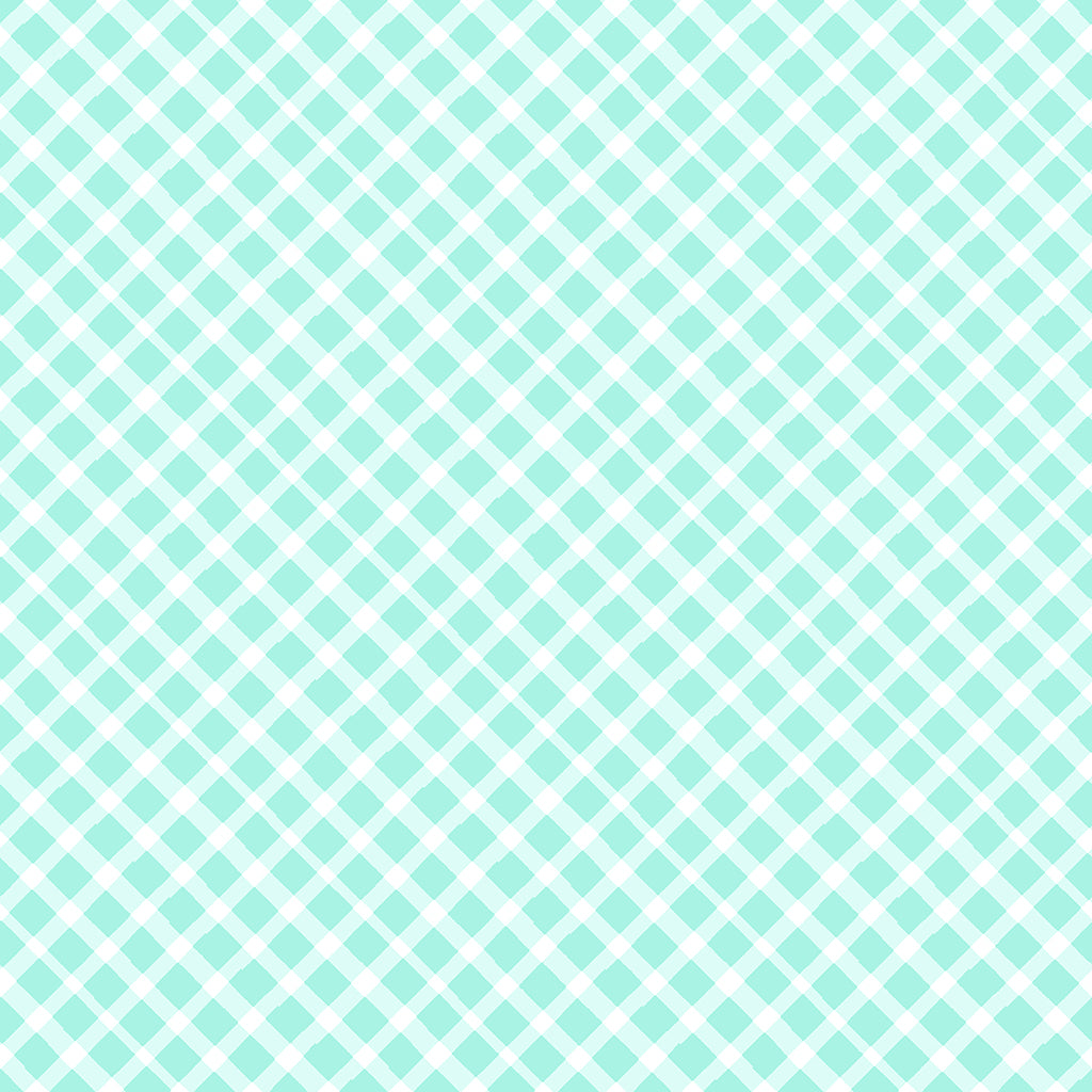 Love is in the Air | Diagonal Plaid Light Teal by Jim Ishikawa for Clothworks | Y4293-103