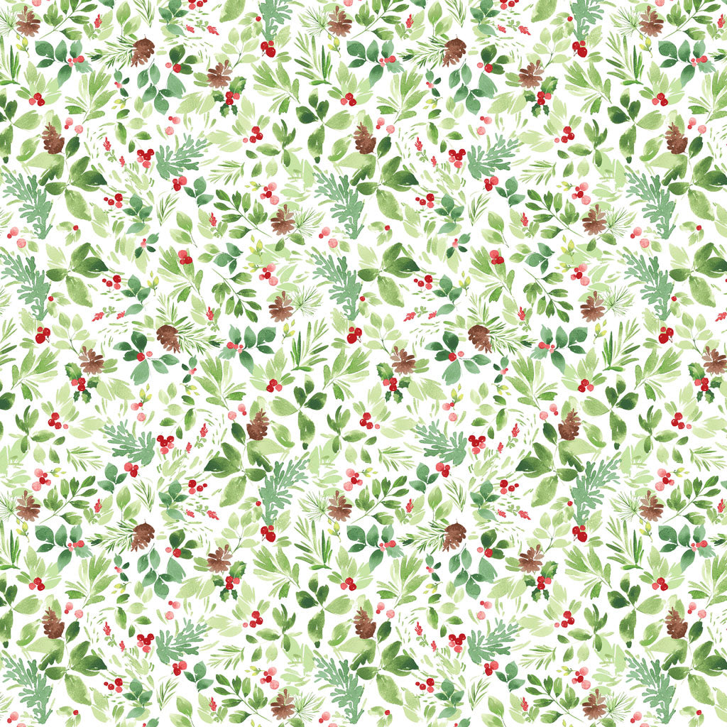 Santa Paws | Foliage White by Heatherlee Chan for Clothworks | Y4433-1