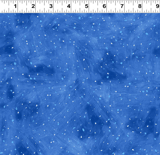 Snowtime | Snow Dot - Blue by Anita Jeram for Clothworks | Y4555-90