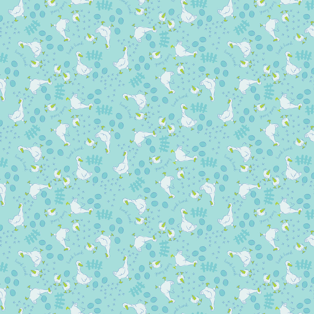 Little Boy Blue | Wild Goose Chase - Aqua by Meags & Me for Clothworks | Y4641-33