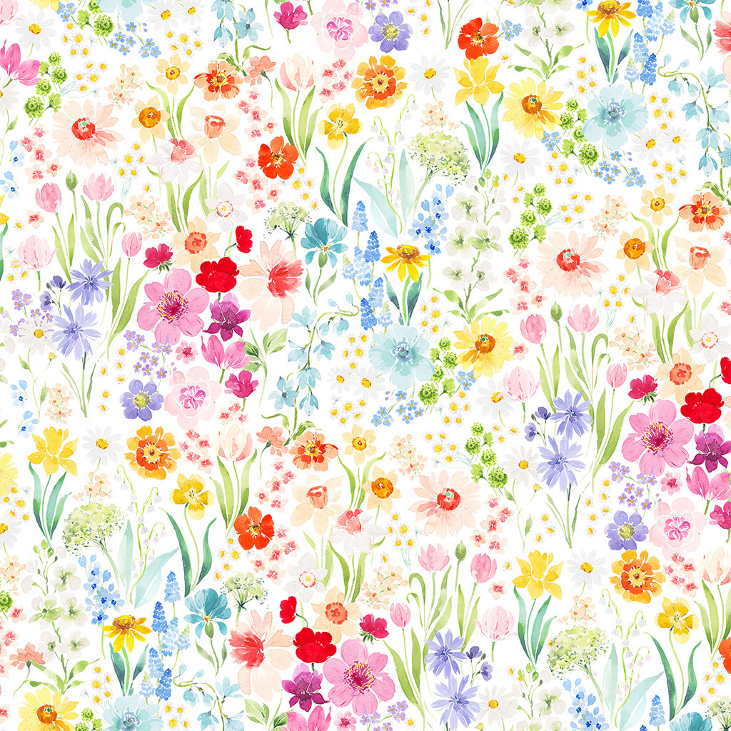 Spring Cheer | Garden Multi by Heatherlee Chan for Clothworks | Y4690-55