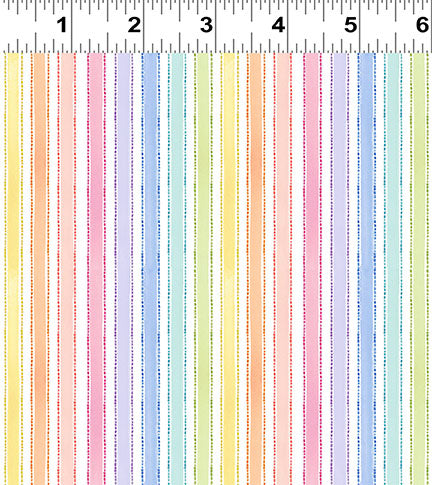 Spring Cheer | Multi Color Stripe by Heatherlee Chan for Clothworks | Y4693-55