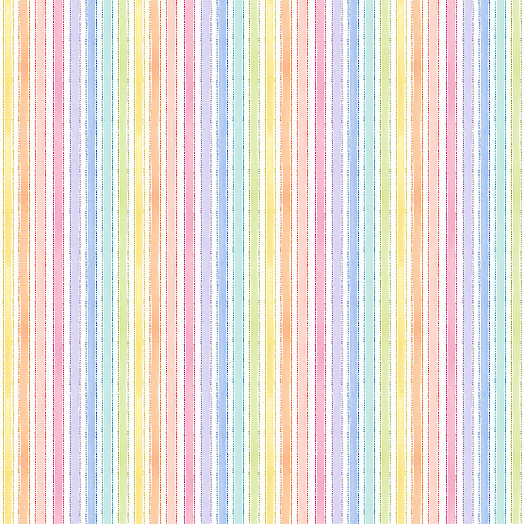 Spring Cheer | Multi Color Stripe by Heatherlee Chan for Clothworks | Y4693-55