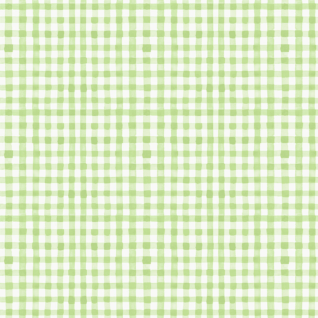 Spring Cheer | Olive Gingham by Heatherlee Chan for Clothworks | Y4696-24