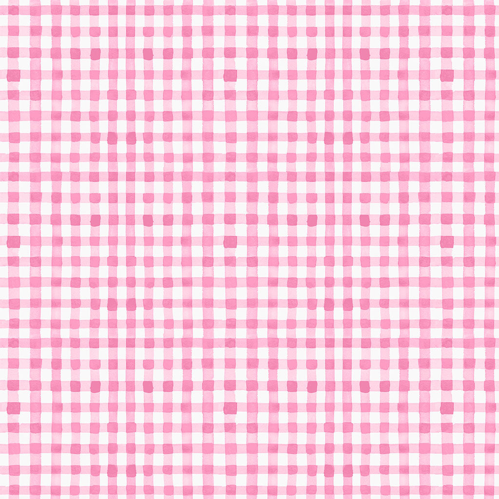 Spring Cheer | Pink Gingham by Heatherlee Chan for Clothworks | Y4696-42