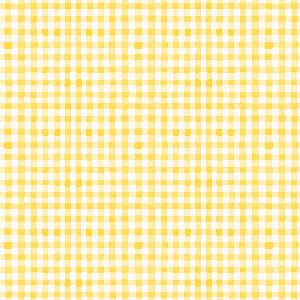 Spring Cheer | Yellow Gingham by Heatherlee Chan for Clothworks | Y4696-9