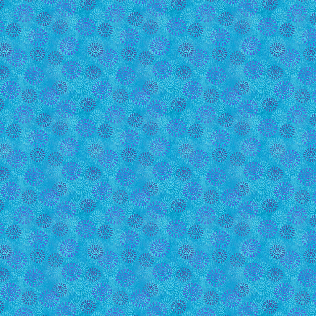 Oceania | 5" Charm Pack with Gold Metallic by Laurel Burch for Clothworks | 42 pcs