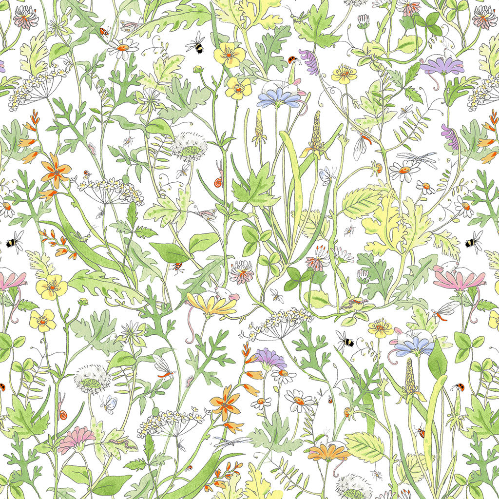 Mouseplay | Meadow - White by Anita Jeram by Clothworks | Y4748-1