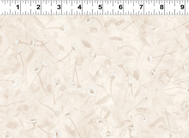 Mouseplay | Daisy Field - Pale Khaki by Anita Jeram by Clothworks | Y4751-139