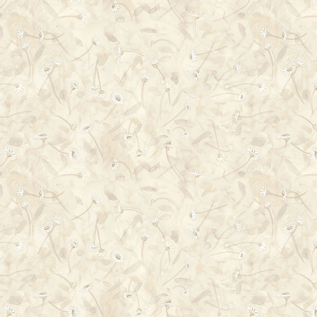 Mouseplay | Daisy Field - Pale Khaki by Anita Jeram by Clothworks | Y4751-139