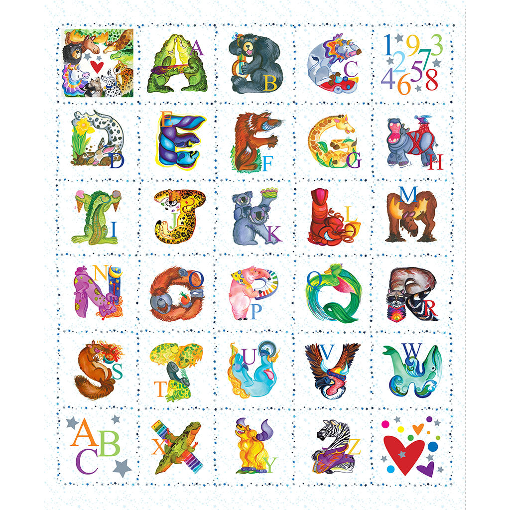 Amazing Alphabet - Blocks Panel by Cindy Shake Design for Clothworks | Y4753-1