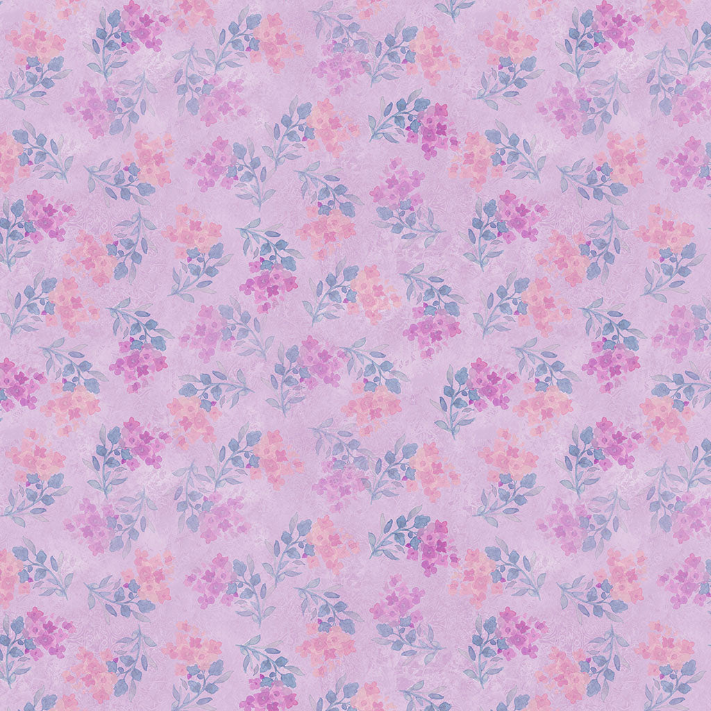Fleur de Rose | Flower Stamps - Light Purple by Sue Zipkin for Clothworks | Y4763-26