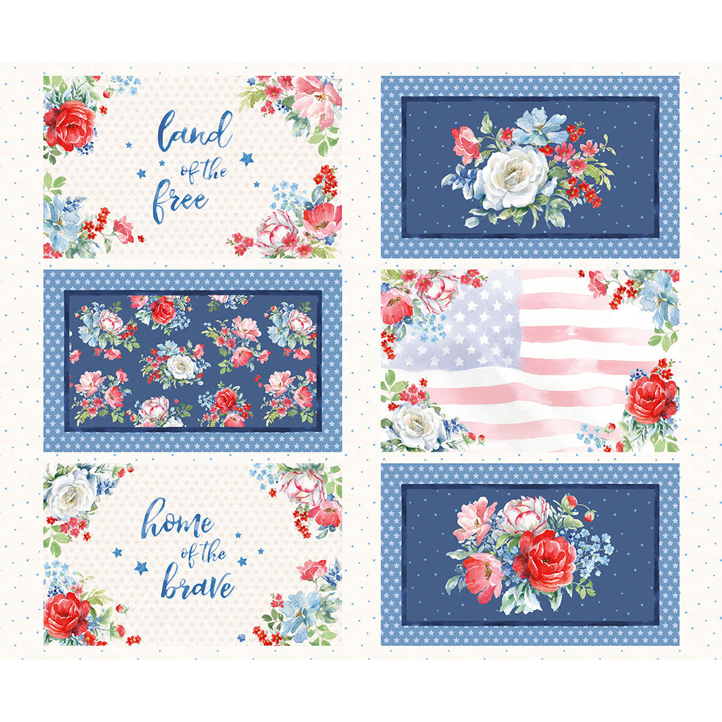 Americana | 36" Placemat Panel by Beth Grove for Clothworks | Y4771-55 | 100% Cotton