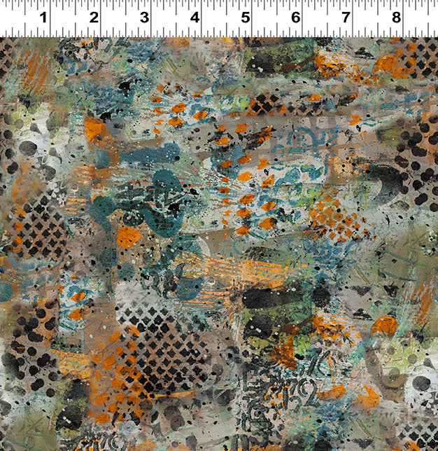 Emerald Hollow | Collage Multi Color by Sue Zipkin for Clothworks | Y4826-55