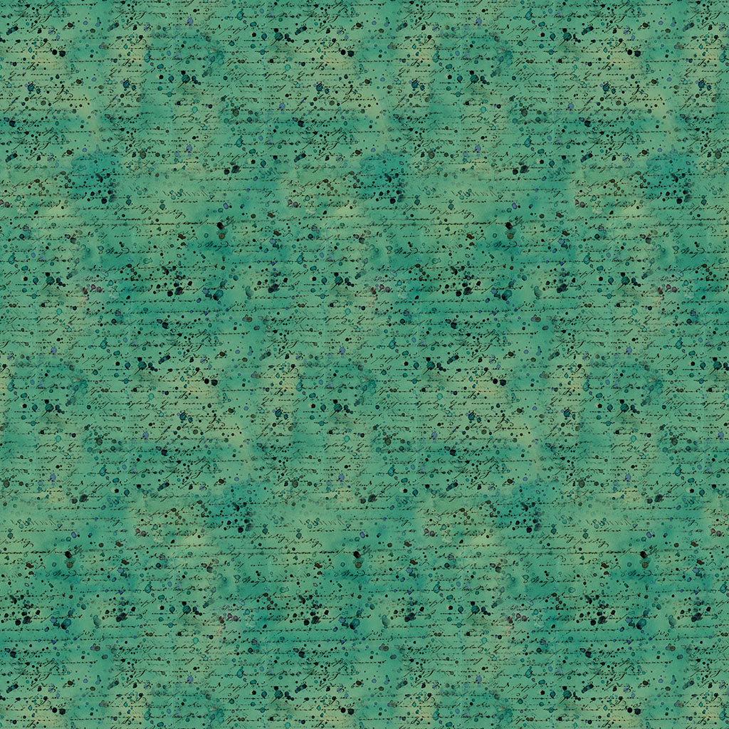 Emerald Hollow | Splatter Emerald by Sue Zipkin for Clothworks | Y4837-107