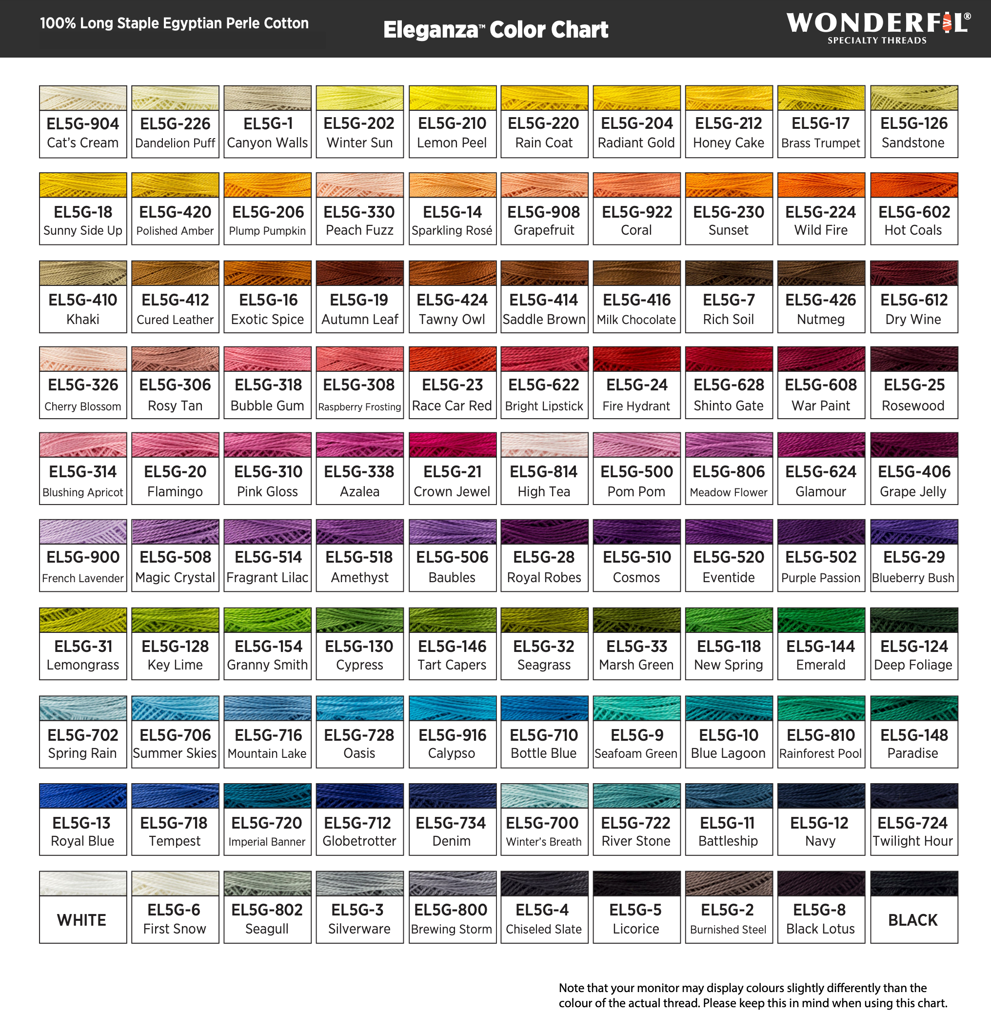 Eleganza #8 Perle Cotton by WonderFil | EL5G-18 Sunny Side Up | 5 grams