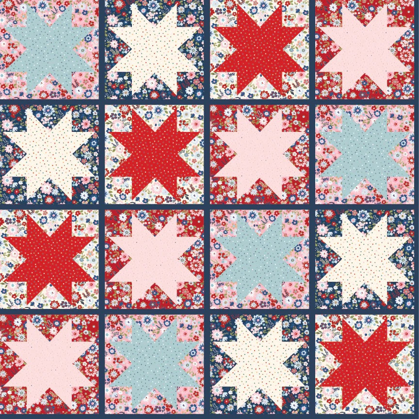 Hip Hip Hooray | Fat Quarter Bundle by Lori Woods for Poppie Cotton | 7 pcs