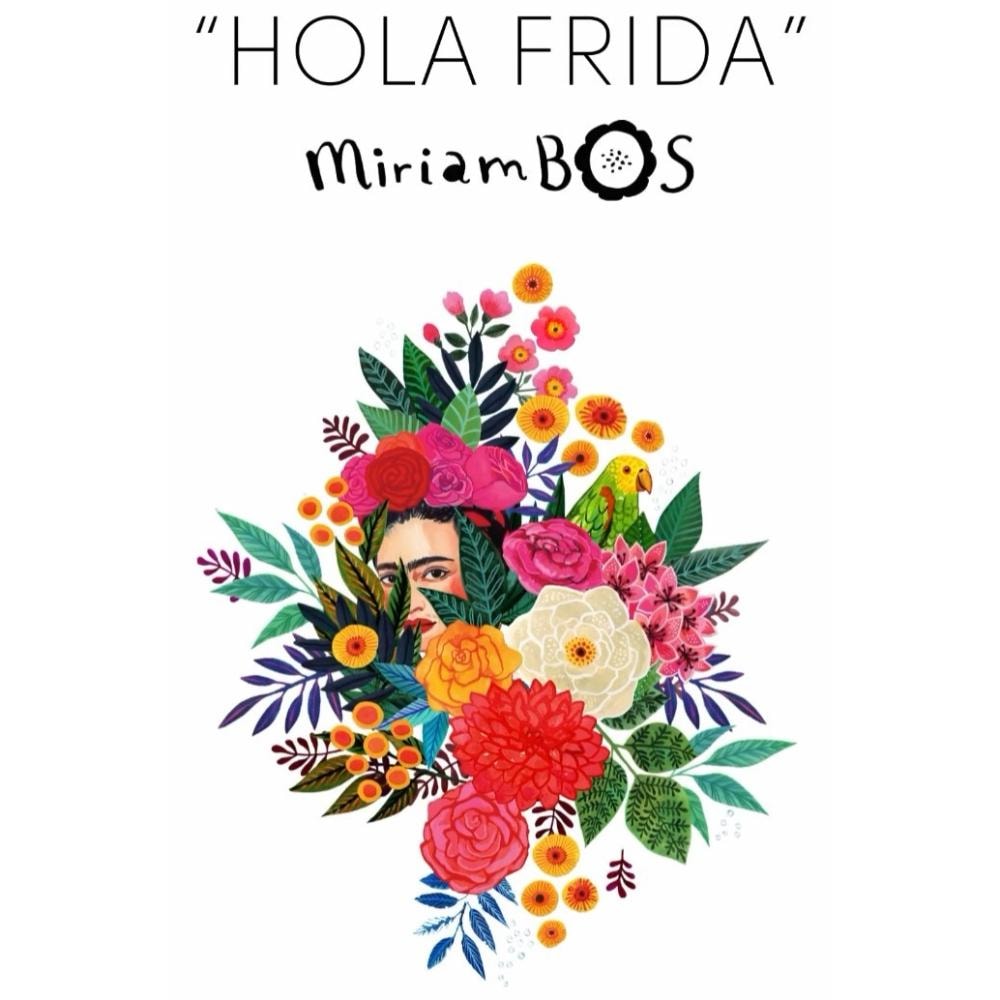 Hola Frida | Manta by Miriam Bos for Dear Stella | DMB2869-WHITE