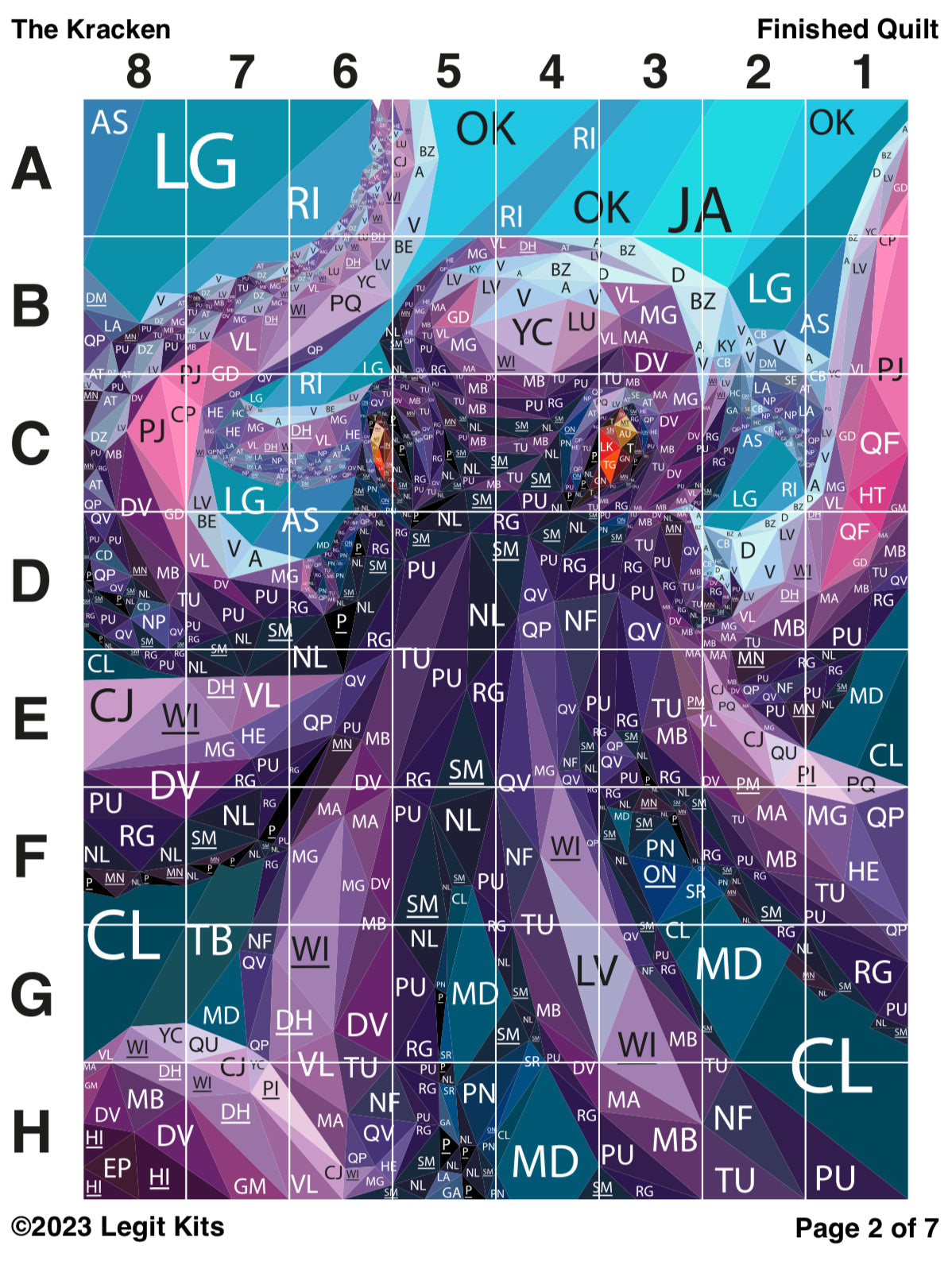 The Kracken Pattern by Legit Kits | 60" x 80"